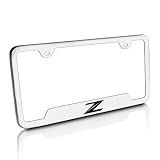 Nissan 370Z Z Logo Brushed Steel License Plate Frame, Official Licensed Nissan 370Z Z Logo Brushed Steel License Plate Frame, Official Licensed