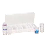 EUROTOOL 28 In 1 Bead Storage Box With Snap Lid Multi-Sized Interlocking Containers