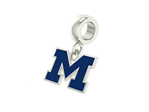 Michigan Wolverines Logo Drop Charm Fits All European Style Charm Bracelets