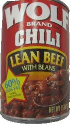 Wolf Chili W Beans Lean Beef 15 oz 12 count by Conagra Foods