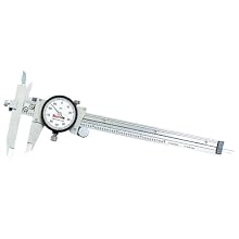 Starrett 120JZ-6 Dial Caliper, Stainless Steel, Offset Jaw, White Face, 0-6" Range, +/-0.001" Accuracy, 0.001" Resolution