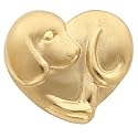 14K Yellow Gold Puppy Love Pendant Slide