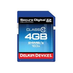 Delkin Pro - Flash memory card - 4 GB - Class 10 - 163x - SDHC by 