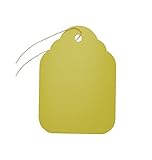 Mr-Label®多色プラスチック園芸ラベル、服装牌-防水、耐久苗木のラベル，40×60mm，100枚 (黄)
