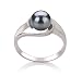 Clare Black 6-7mm AAA Freshwater Sterling Silver Pearl Ring