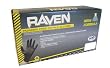 Case of SAS RAVEN BLACK LARGE GLOVES Latex Free NITRILE GLOVES Case = 10 Boxes of 100 Gloves Black