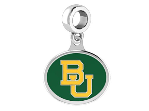 Baylor Bears Drop Charm Fits All European Style Beaded Charm Bracelets