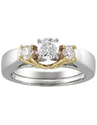 Ann Harrington Jewelry 14k 2-tone 1/3 Ct Tw Diamond Ring Enhancer