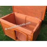 Review The Cowshed DHW1018M / Flat Hinged Roof Dog House with Insulation - Medium