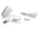 U-Bop High-Powered (White) USB 3 in 1 Kit (USB 2.0 Sync Cable, USB Car Charger, USB Home Charger) Suits Apple iPod Touch (2nd Gen), Apple iPod Touch, Apple iPod Nano Chromatic (4th Gen), Apple iPod Nano (3rd Gen), Apple iPod Nano (2nd Gen), Apple iPod Classic, Apple iPod Video (5th Gen), Apple iPod (1st-4th Gen), Apple iPod Shuffle (2nd Gen), Apple iPod Shuffle (1st Gen), Apple iPhone, Apple iPhone 3G, 3GS