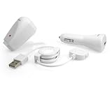 U-Bop High-Powered (White) USB 3 in 1 Kit (USB 2.0 Sync Cable, USB Car Charger, USB Home Charger) Suits Apple iPod Touch (2nd Gen), Apple iPod Touch, Apple iPod Nano Chromatic (4th Gen), Apple iPod Nano (3rd Gen), Apple iPod Nano (2nd Gen), Apple iPod Cla