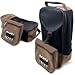 Stylish Leather Golf Shoe Bag with Mesh & Tee Holder