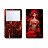 Ghost in the Pod - Red (Girl) Design Skin Decal Sticker for Apple iPod video 30GB/ 60GB/ 80GB Player