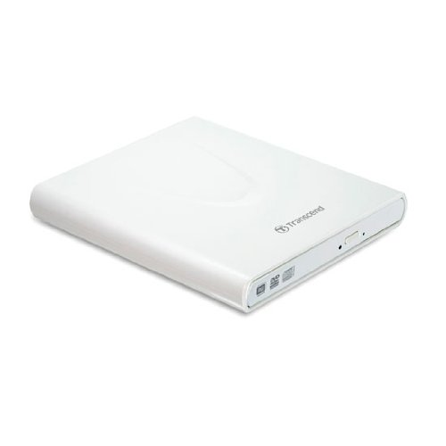 Transcend USB外付け 8倍速 スリム ポータブル DVDスーパーマルチドライブ (ホワイト)