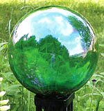 E-V 10" Rainbow Green Clear Gazing Globe