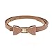 Bestpriceam 1pc Candy Leather Women Skinny Butterfly Bow Waist Belt Waistband