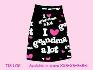 Puppy Luck T18-LOG-M I Love Grandma A Lot Tshirt Size M