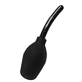 Rubber Douche BLACK. Whirling spray anal and vaginal cleaner