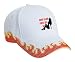 Search : RHODE ISLAND CHICKS Are Hot Adult White Hat with Red Flames FIRE