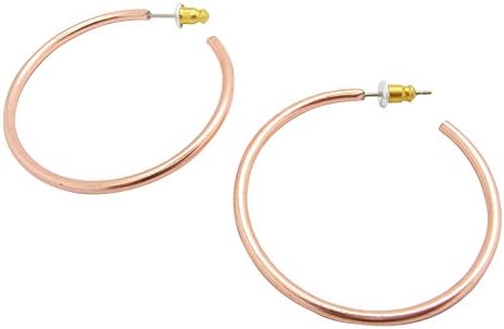 Solid Copper Hoop Earrings CE5335C- 1 1/2 inch in diameter
