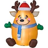 6ft Airblown Inflatable Chubby Reindeer