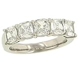 5 Stone prong Set Cushion Cut Diamond Band 1.88cttw