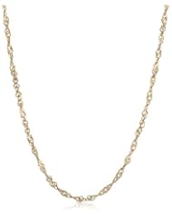 Duragold 14k Gold Singapore Chain Necklace (1.35mm)