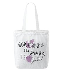 Marc By Marc Jacobs Cotton Jacobs Tote Bag White White Lilac