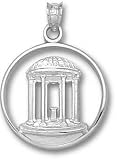 North Carolina Tar Heels Solid Sterling Silver Old Well Pendant