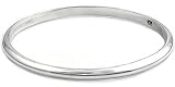 Sterling Silver Bangle Bracelet with Polished Finish - 4 x 65 mm.