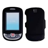 Black Rubberized Protector Case for Samsung Smiley :) T359