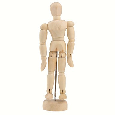 GONGXI Wooden 14-Joint Moveable Manikin Model with Display Base (5.5") , L