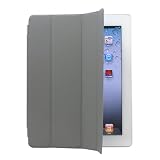 GRAY PU MAGNET SMART SLIM CASE COVER FOR APPLE IPAD 2