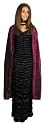Adult Std Size (Approx. 44"), Black - Crushed Panne Velvet Cape - Great for Witch Costumes and More