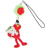 Licensed ELMO SENSOR with FLOWERS Cell Phone Charm