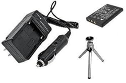 Replacement Battery PLUS Mini Battery Travel Charger for Specific Digital Camera and Camcorder Models / Compatible with KODAK KLIC-5001, SANYO DB-L50, DB-L50AU, KODAK EasyShare: DX6490, DX7440, DX7590, DX7630, P712, P850, P880, Z730, Z7590, Z760, SANYO Xacti: DMX-FH11, DMX-HD1010, DMX-HD2000, DMX-WH1, VPC-HD1000, VPC-HD1010, VPC-HD2000, VPC-WH1, Xacti VPC-TH1 Charges with Intelligent Charge Technology - Includes Car Adapter and Mini Tripod with Expandable Legs