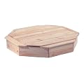 roba 6925 - Sandkasten (8-eckig, 4 Sitzbretter, Massivholzdeckel) 130 x 130 cm Massivholz, natur