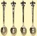 Decorative Fleur De Lis Mini Spoons Set / 4