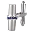 14K White Gold Sapphire Cuff-Links
