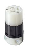 read full review Leviton 4729-C 15 Amp, 125 Volt, NEMA L5-15R, 2P, 3W, Locking Connector, Industrial Grade, Grounding, - Black-White