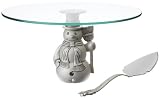 Godinger Snowman Cake Plate with Server