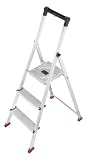 Produkt-Bild: Hailo 8723-101 Alu-Sicherheits-Haushaltsleiter ParkettLine L65P 3 Stufen - Speziell f&uuml;r alle empfindlichen B&ouml;den