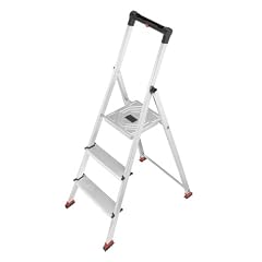 Hailo 8723-101 Alu-Sicherheits-Haushaltsleiter ParkettLine L65P 3 Stufen - Speziell f�r alle empfindlichen B�den