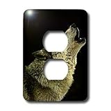 Wild animals - Timber Wolf - Light Switch Covers - 2 plug outlet cover