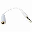 Cables Unlimited AUD-1010W 3.5mm iPhone Adapter (White)