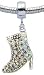 Silver Swarovski crystal Charm by GlitZ JewelZ ? - fits pandora & troll bracelets - cute boot design bling bling!! - made with over 40 Swarovski crystals - comes packed inside a lovely velvet pouch - Clear Diamond and Aurora color