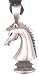 Knight Chess Piece Pewter Pendant Necklace