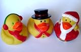 Set of 3 Mini Christmas Rubber Duckys