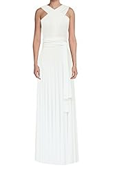 Wrap Polyester/Spandex Natural   Waistline Bandeau Neck Wedding Dress/Maxi Dress 