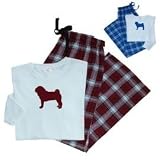 Pug Black Ladies Flannel Pajamas
